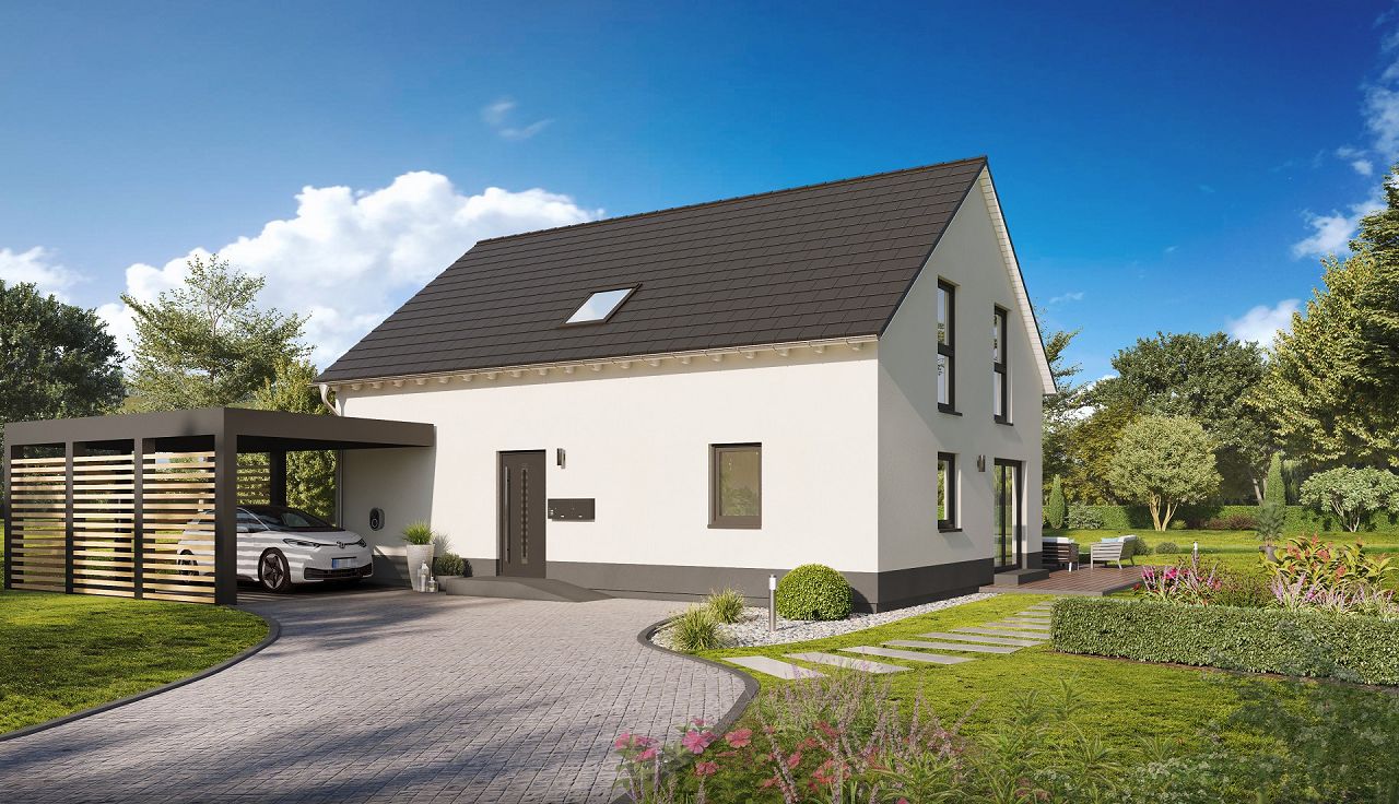 Einfamilienhaus mit Einliegerwohnung Frontansicht