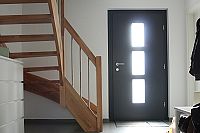 Treppenaufgang im Einfamilienhaus vom Fertighaus-Hersteller Streif