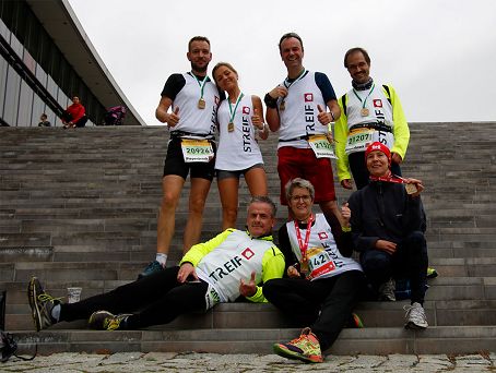 DRESDEN: STREIF-Team nach dem Zieleinlauf
