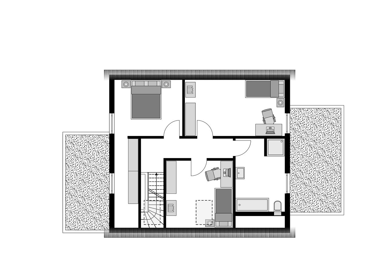 Grundriss Dachgeschoss - Einfamilienhaus