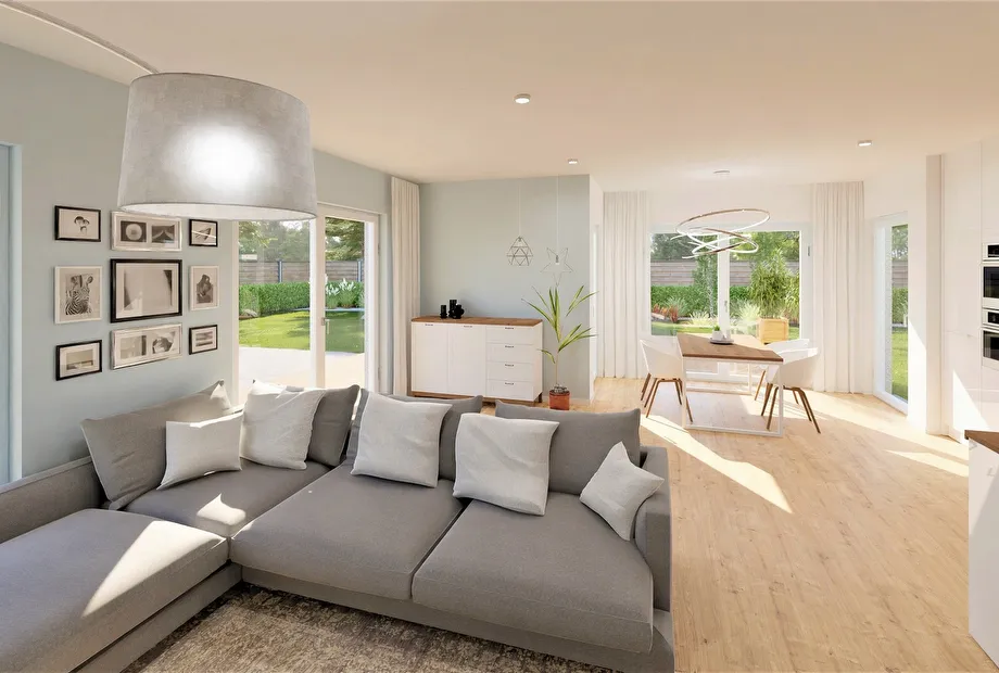 Moderne Doppelhaushälfte mit Zwerchgiebel - Wohnbereich