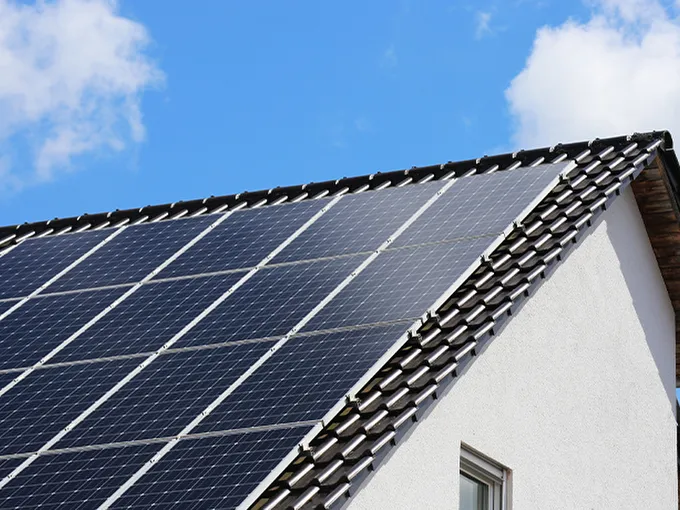 Photovoltaik-Komplettanlage beim Fertighausbau