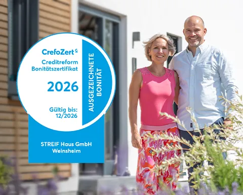 Crefo-Zertifikat für Fertighaushersteller STREIF