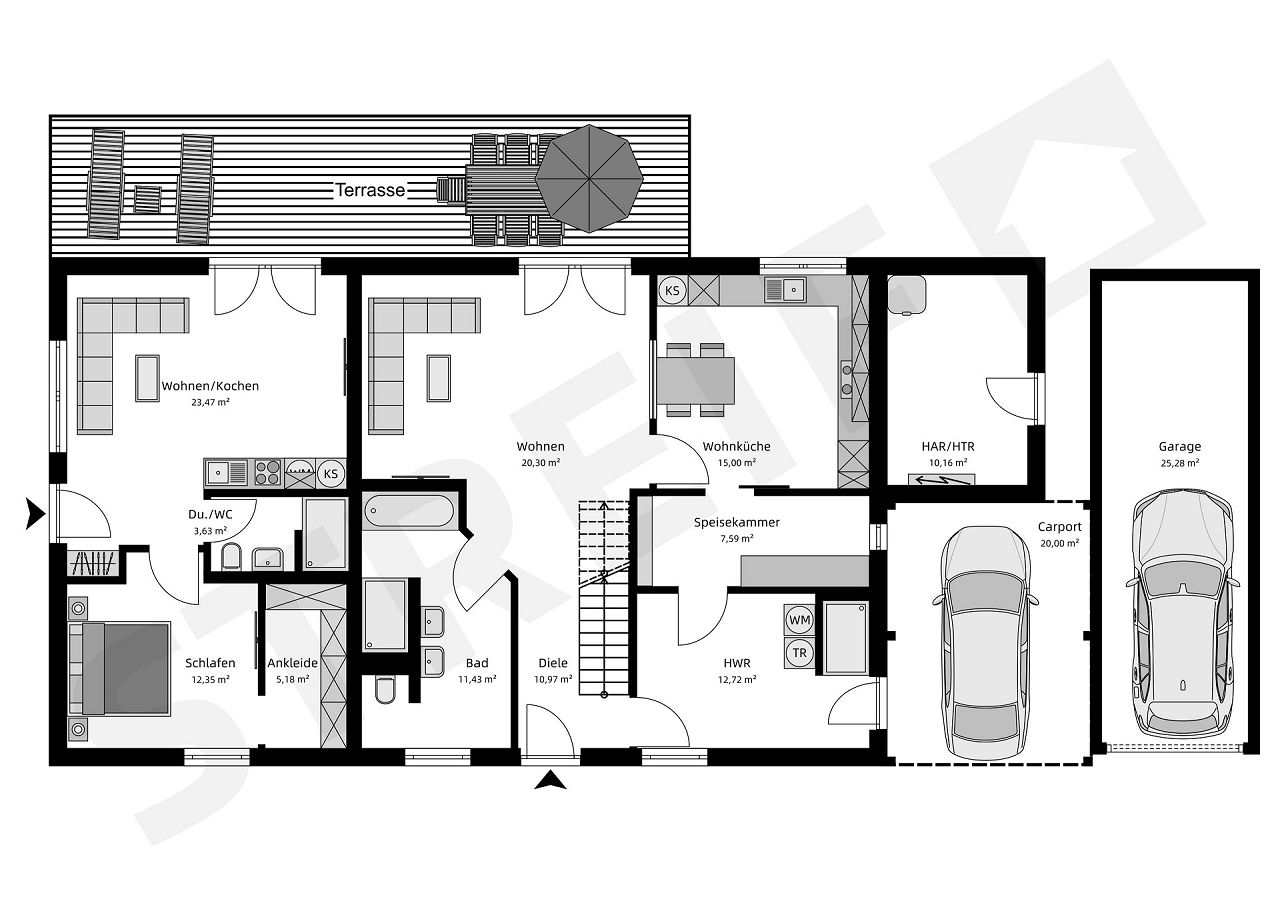 Erdgeschoss Grundriss