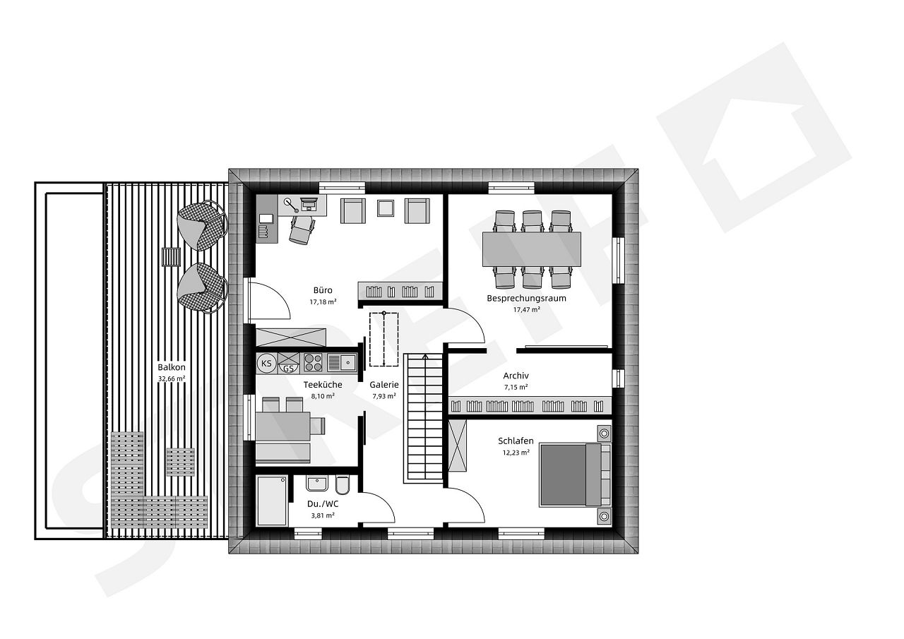 Obergeschoss Grundriss
