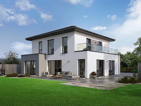 CITY Haus als repräsentative Stadtvilla - Gartenansicht